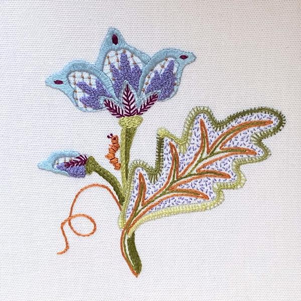 Dizzy & Creative Flower with Caterpillar Crewel Embroidery Kit - 760496